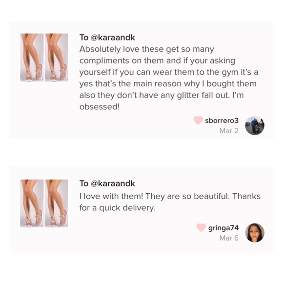 New Arrival- Rose Gold Glitter  Sneakers - Picture 3 of 8